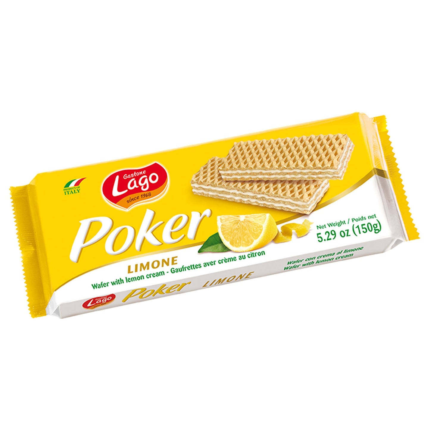 Lago Poker Wafer Lemon 150G