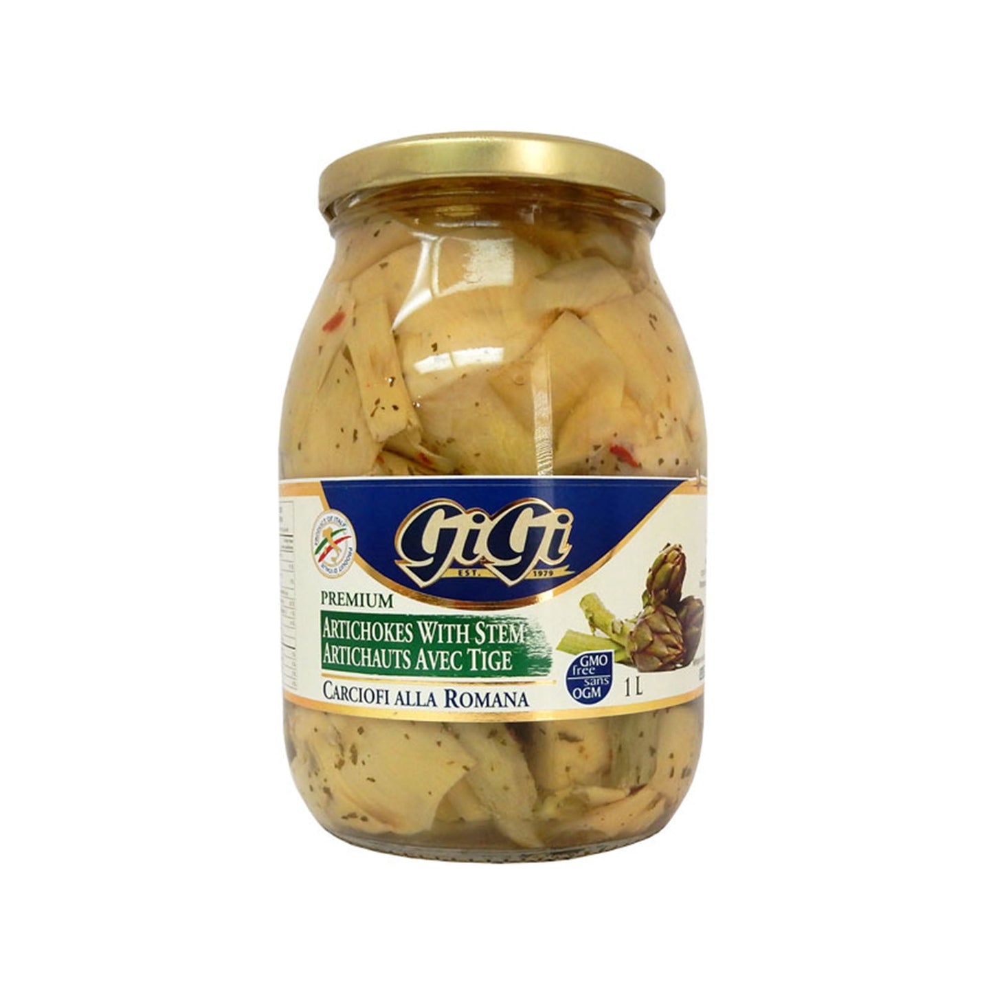 Gigi Artichokes With Stem 1L
