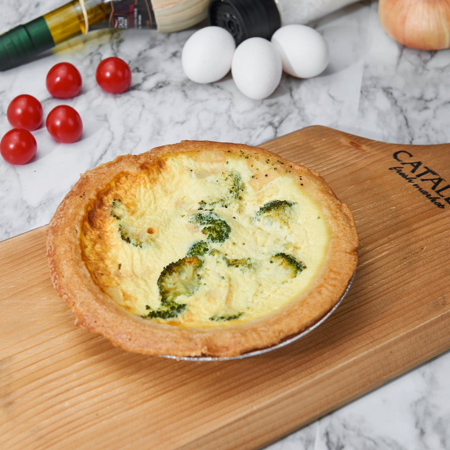 8" Quiche Broccoli and Cheddar Cheese