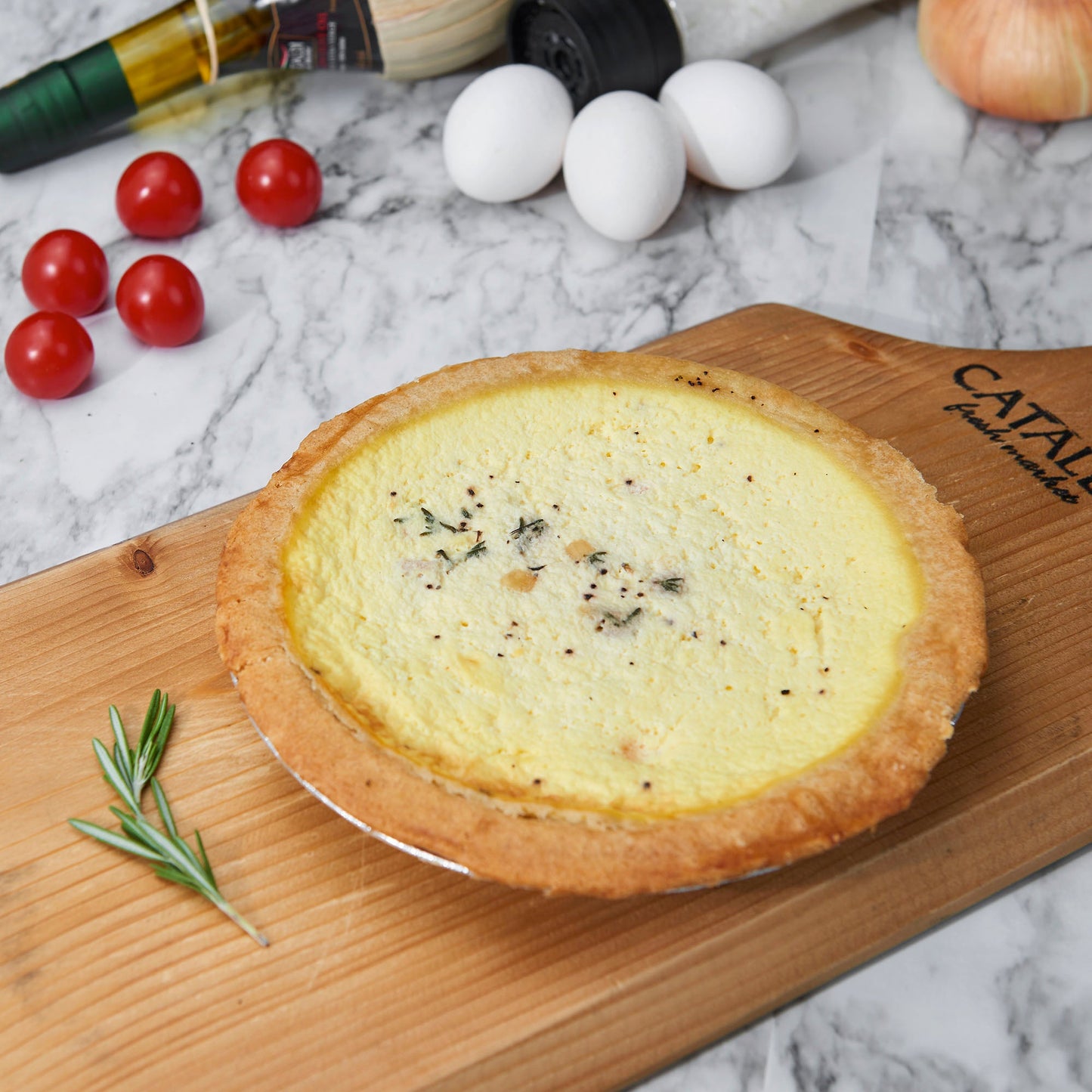 8" Quiche Ham and Cheddar Cheese