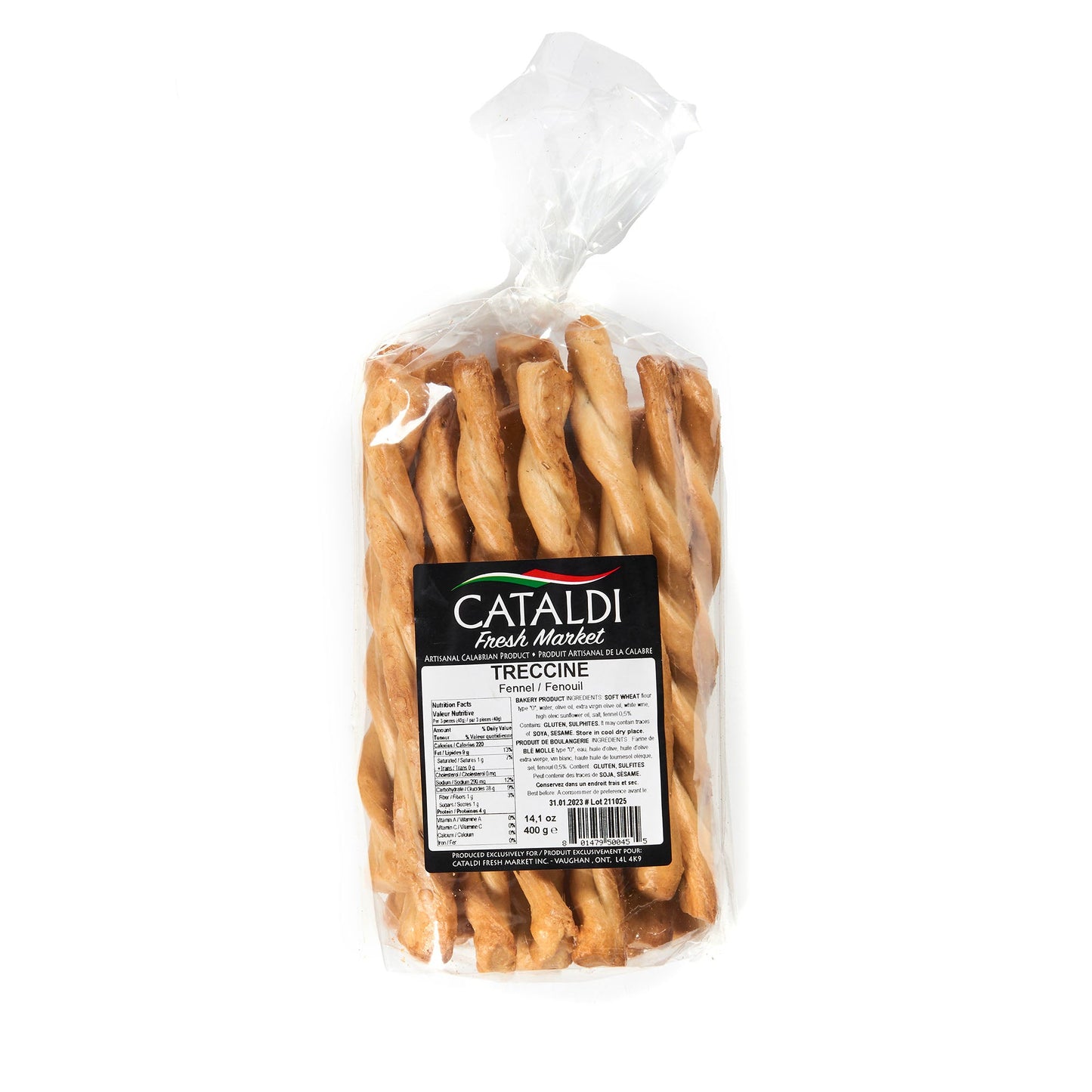 Cataldi Treccine Fennel 400G