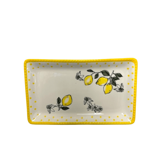 SF RECTANGULAR PLATTER 37CM LEMON