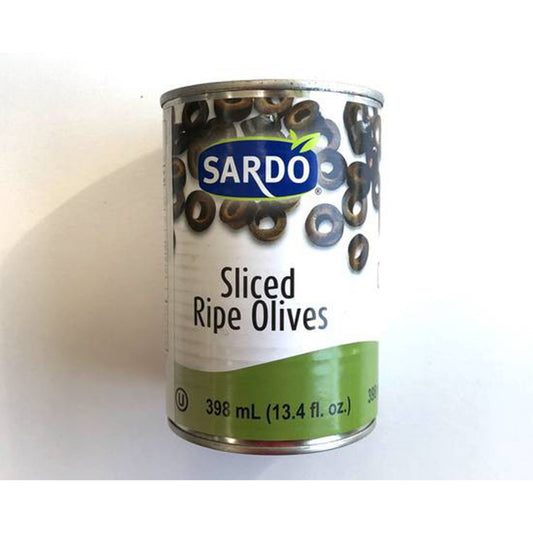 Sardo Olives Blk Sliced 398Ml