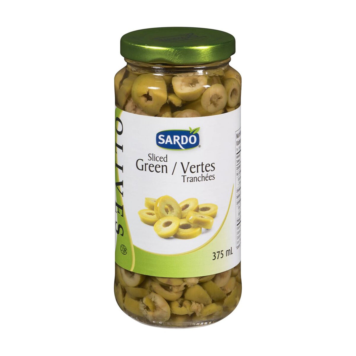 Sardo Olives Grn Sliced 375Ml