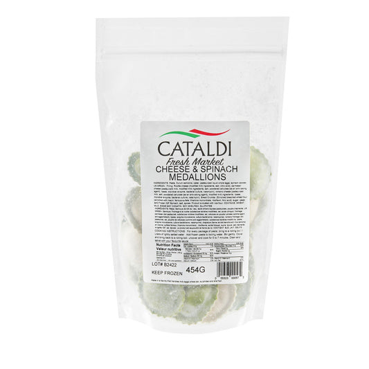 Cataldi Frozen Cheese and Spinach Medallions 454g