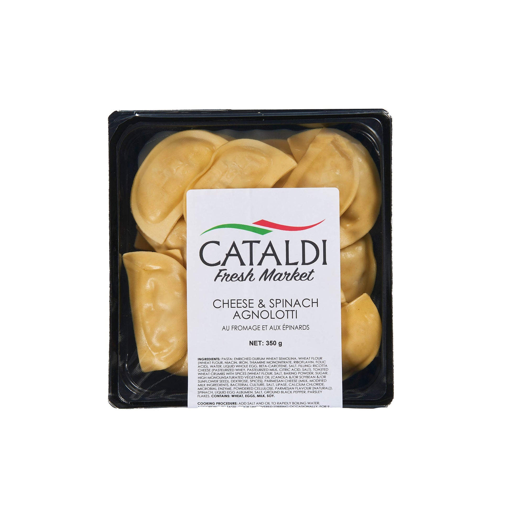 Cataldi Cheese and Spinach Agnolotti 350g