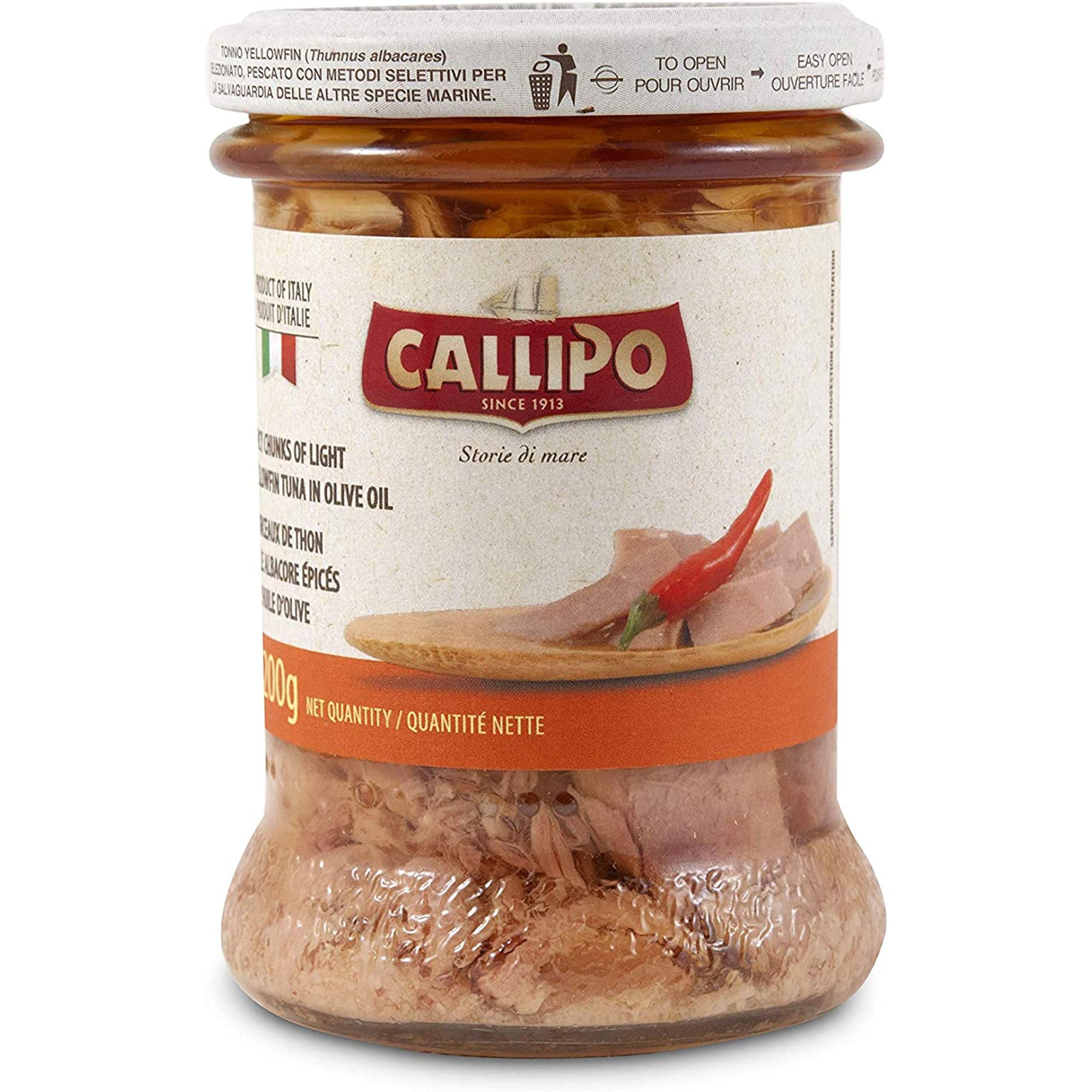 Callipo Tuna Glass Hot 200G – Cataldi Fresh Market Inc.